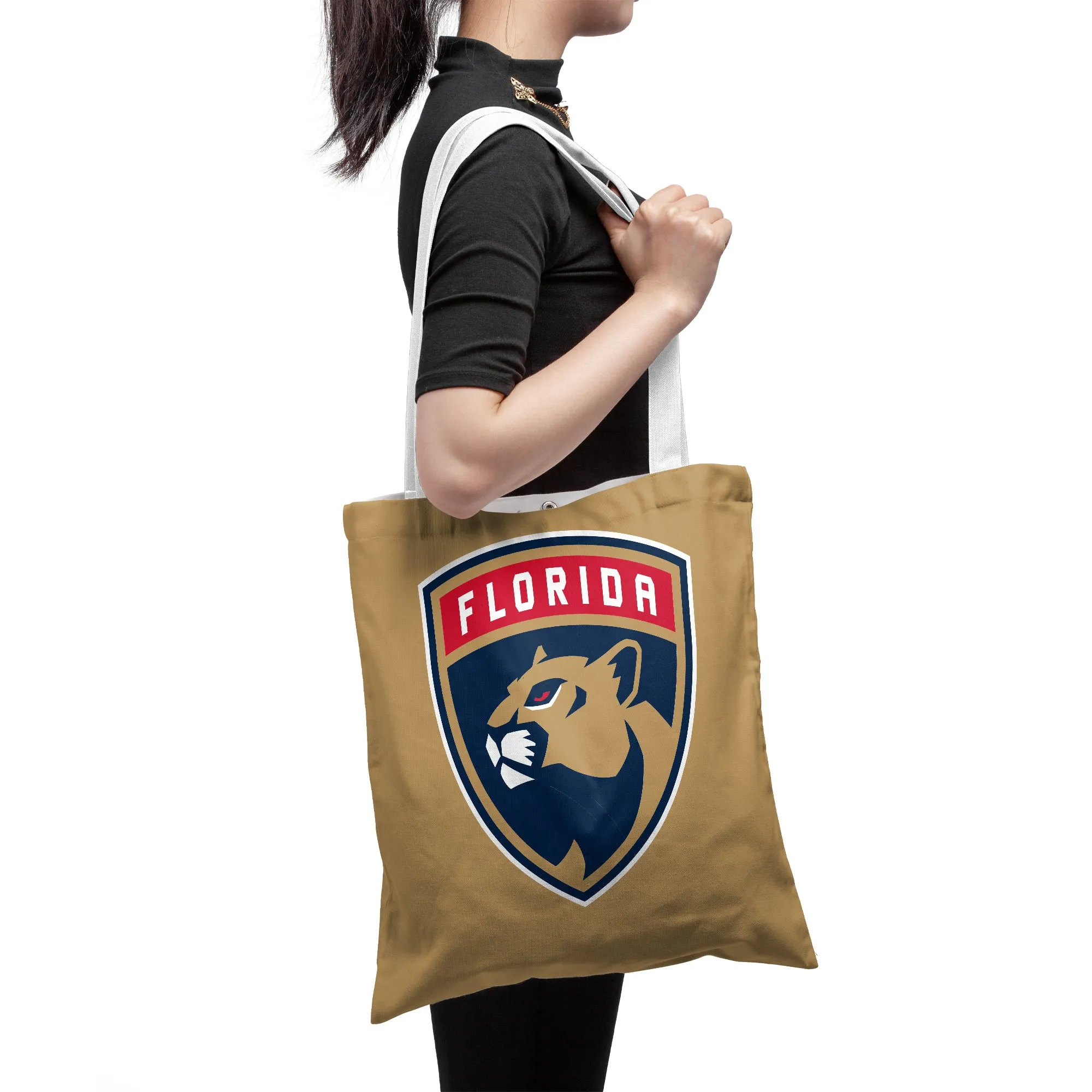 NHL Florida Panthers Polyester Canvas Tote Bag – Durable and Stylish