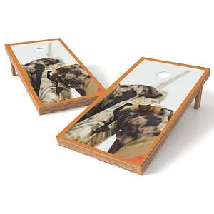 Official Size 2x4 Safety Orange Rifle Hunting Cornhole Game