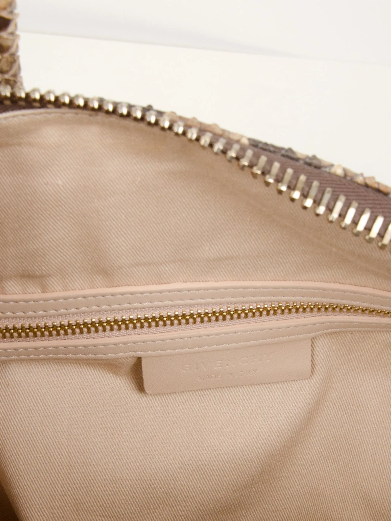 Olive Green Snakeskin Antigona Bag