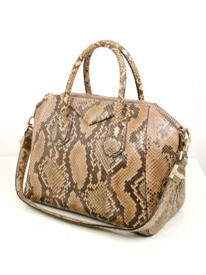 Olive Green Snakeskin Antigona Bag