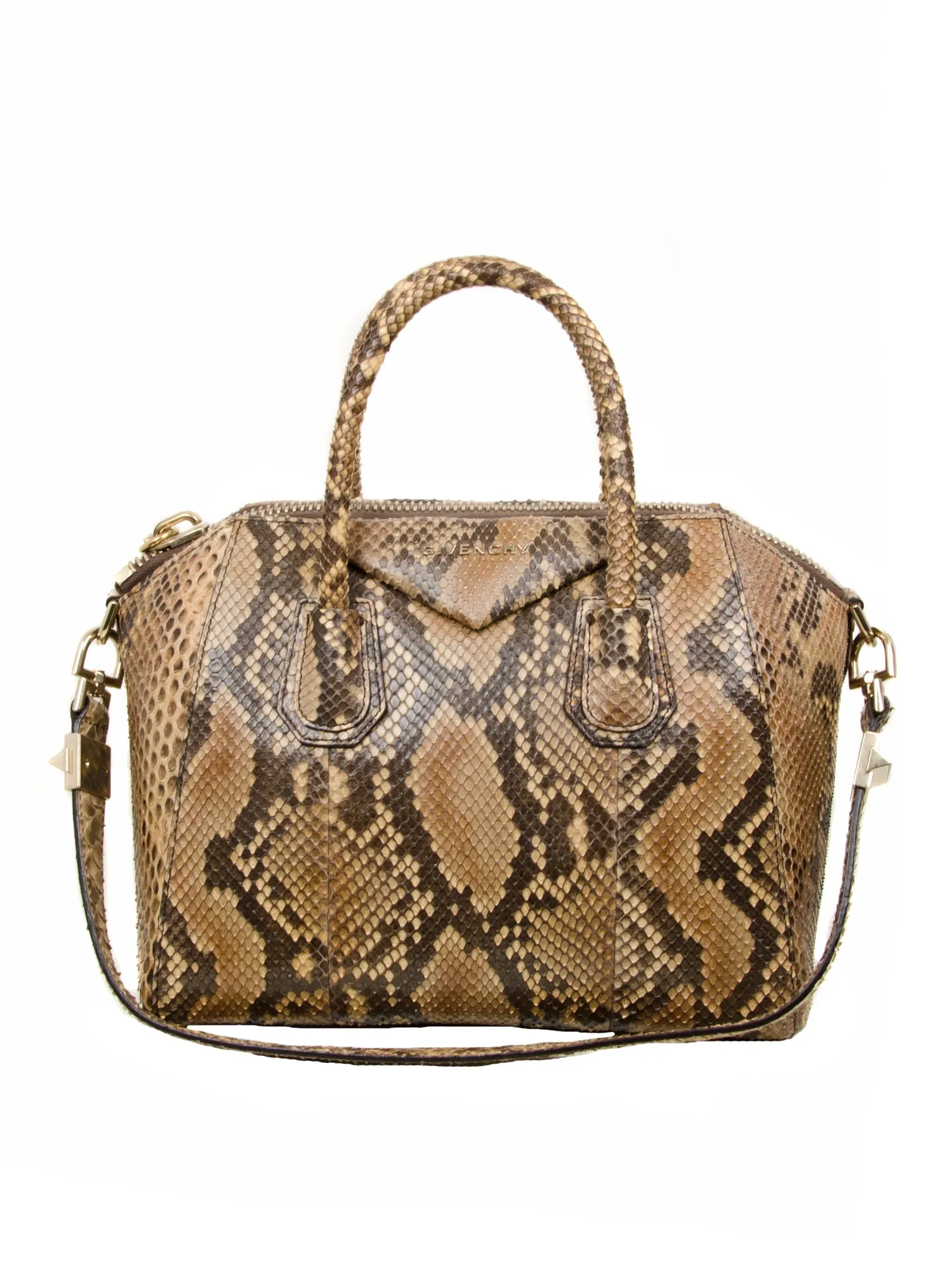 Olive Green Snakeskin Antigona Bag