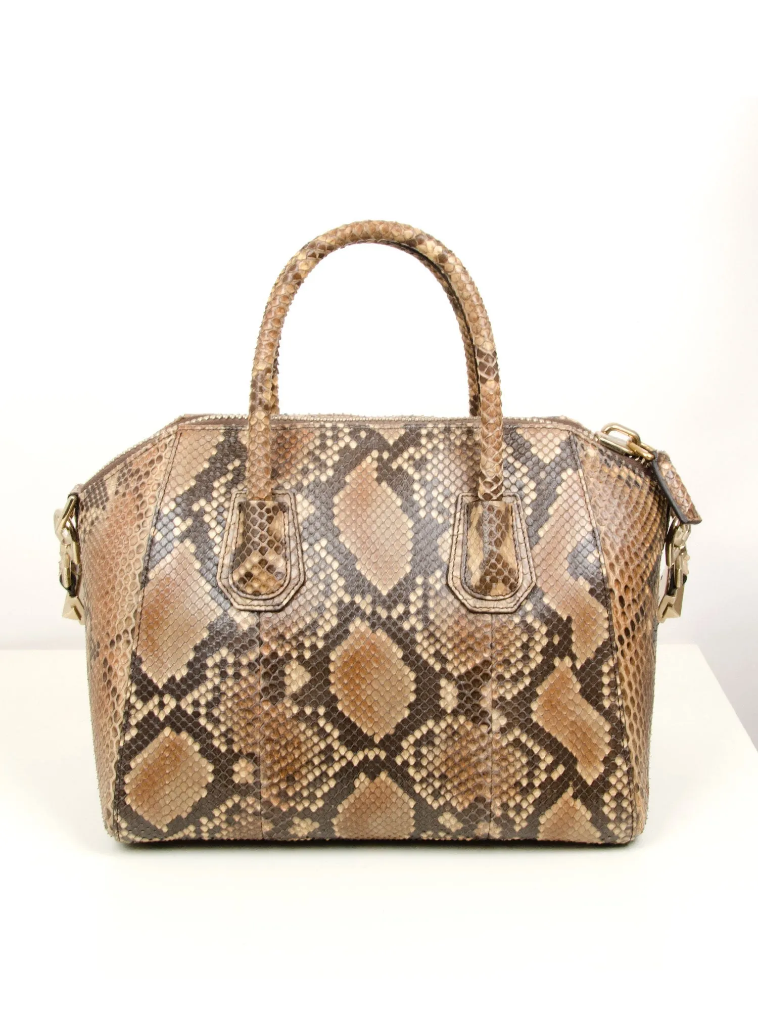 Olive Green Snakeskin Antigona Bag