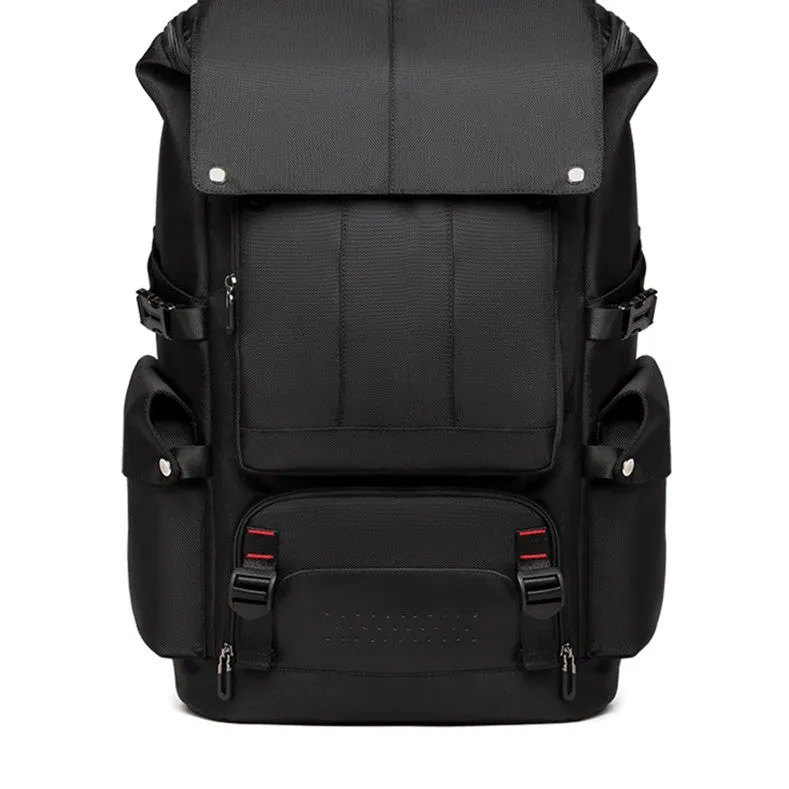 Outdoor Mountaineering Leisure Business Trip Luggage Backpack (Black)