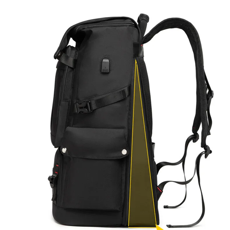Outdoor Mountaineering Leisure Business Trip Luggage Backpack (Black)