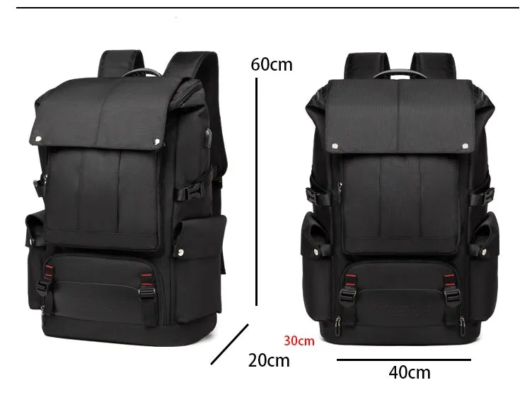Outdoor Mountaineering Leisure Business Trip Luggage Backpack (Black)