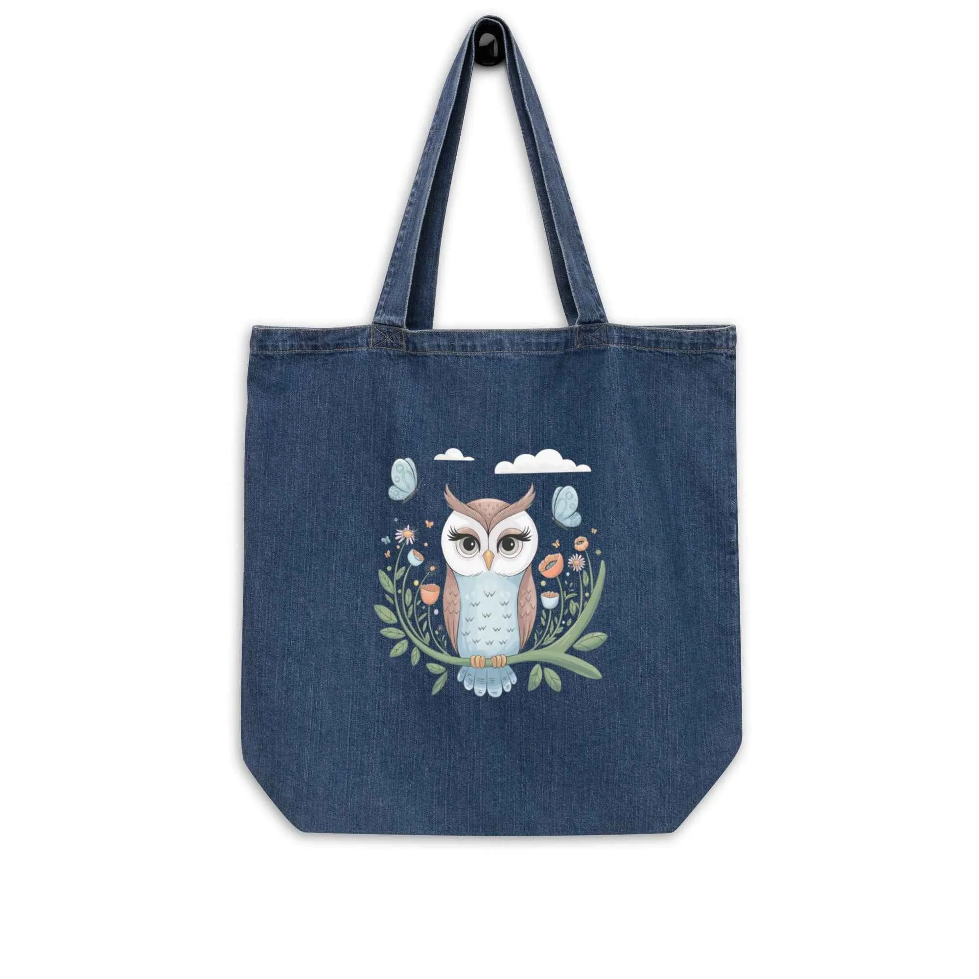 Owl Organic Denim Tote Bags - Durable & Sustainable Fashion
