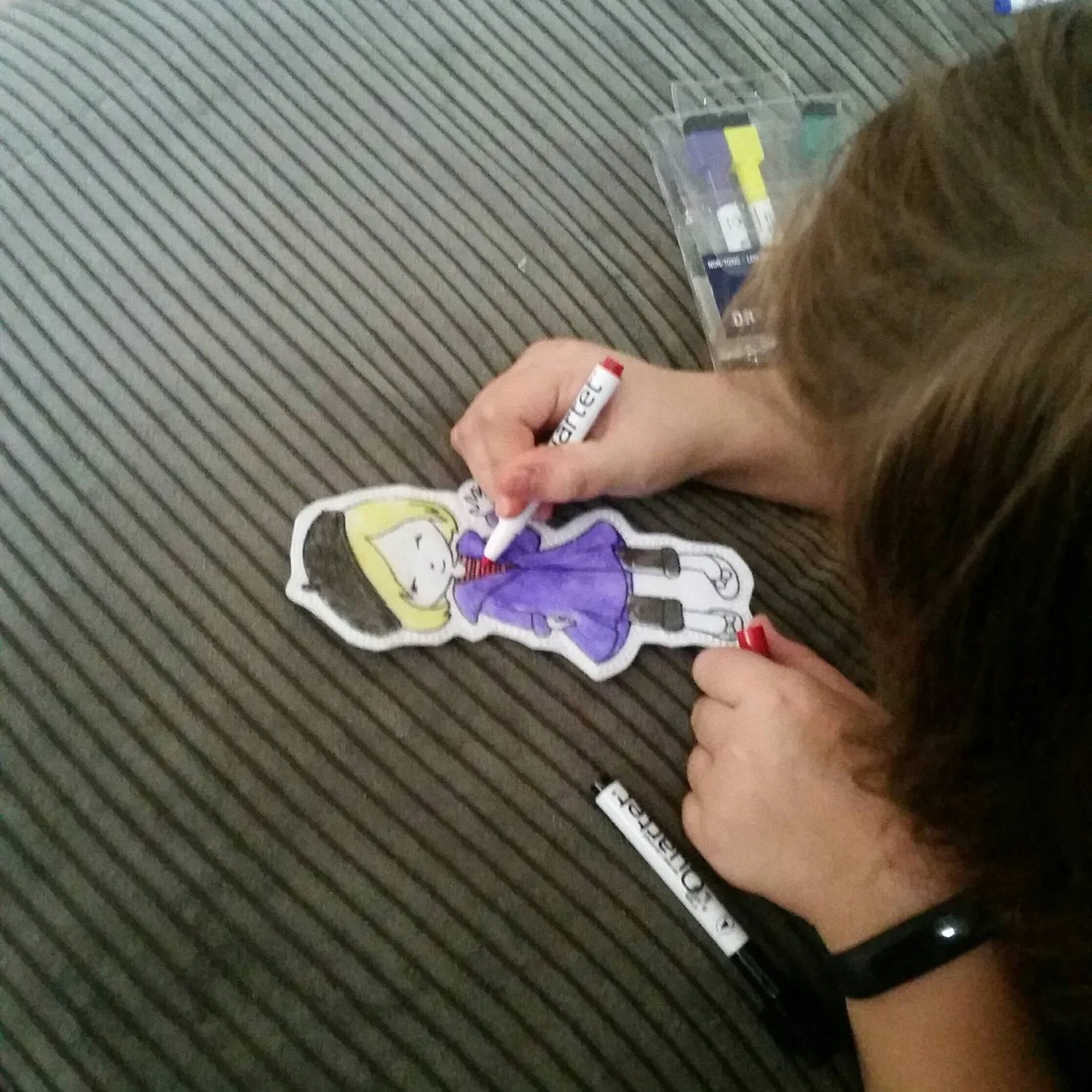 Paris Theme - Coloring Dolls - Quiet Activity - Busy Bags - Color again and again - Eiffel Tower - Camera - Boutique -  Doll - dry erase