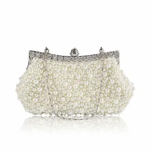 Pearl Wedding Bag Bridal Clutch Bag Cocktail Party Handbag