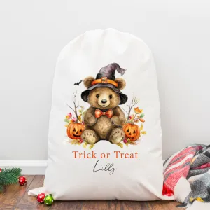 Personalised Halloween Trick or Treat Bag | Cute Bear Design