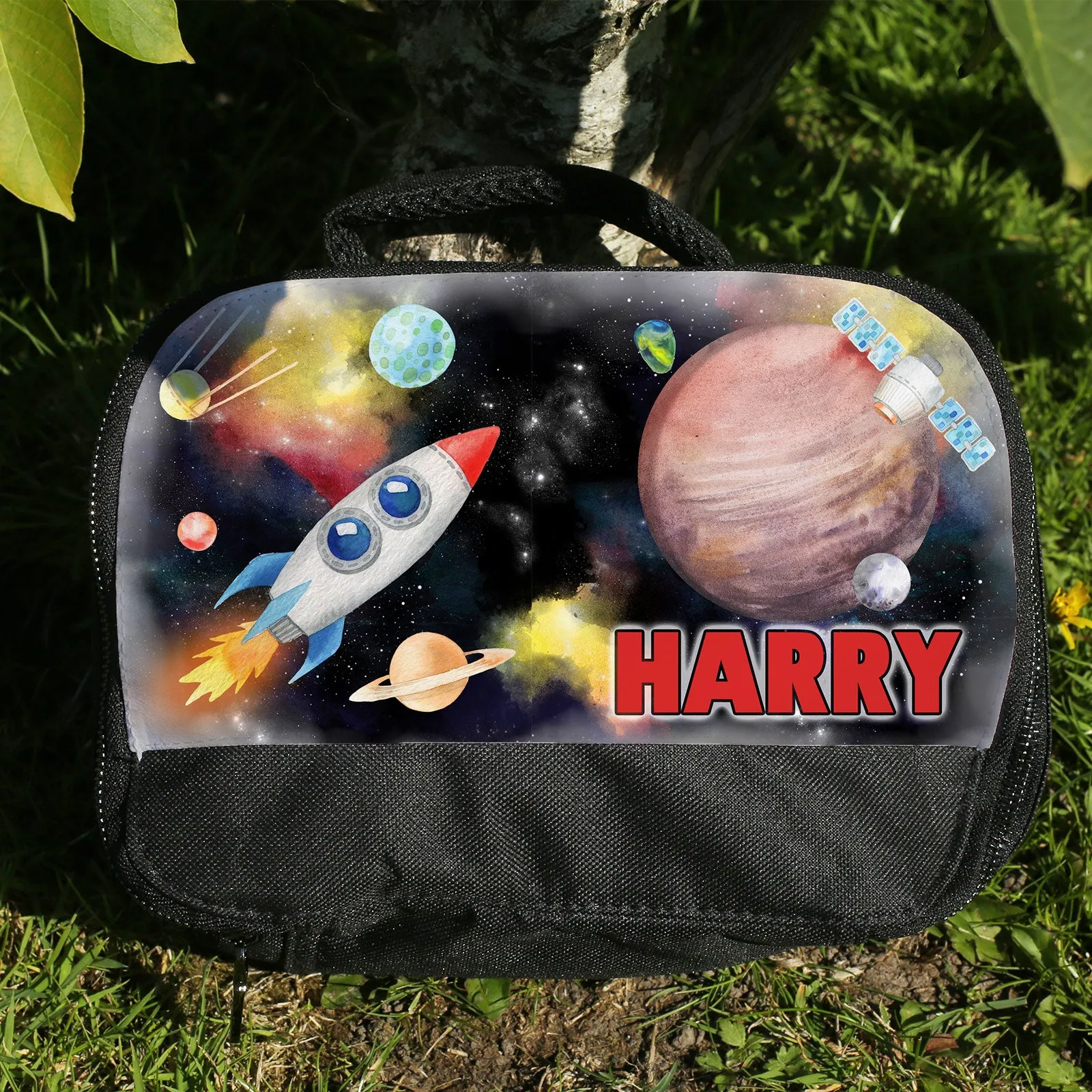 Personalised Lunch Bag with Cosmic Galaxy & Name