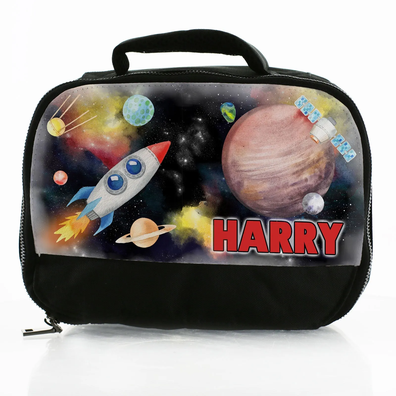 Personalised Lunch Bag with Cosmic Galaxy & Name