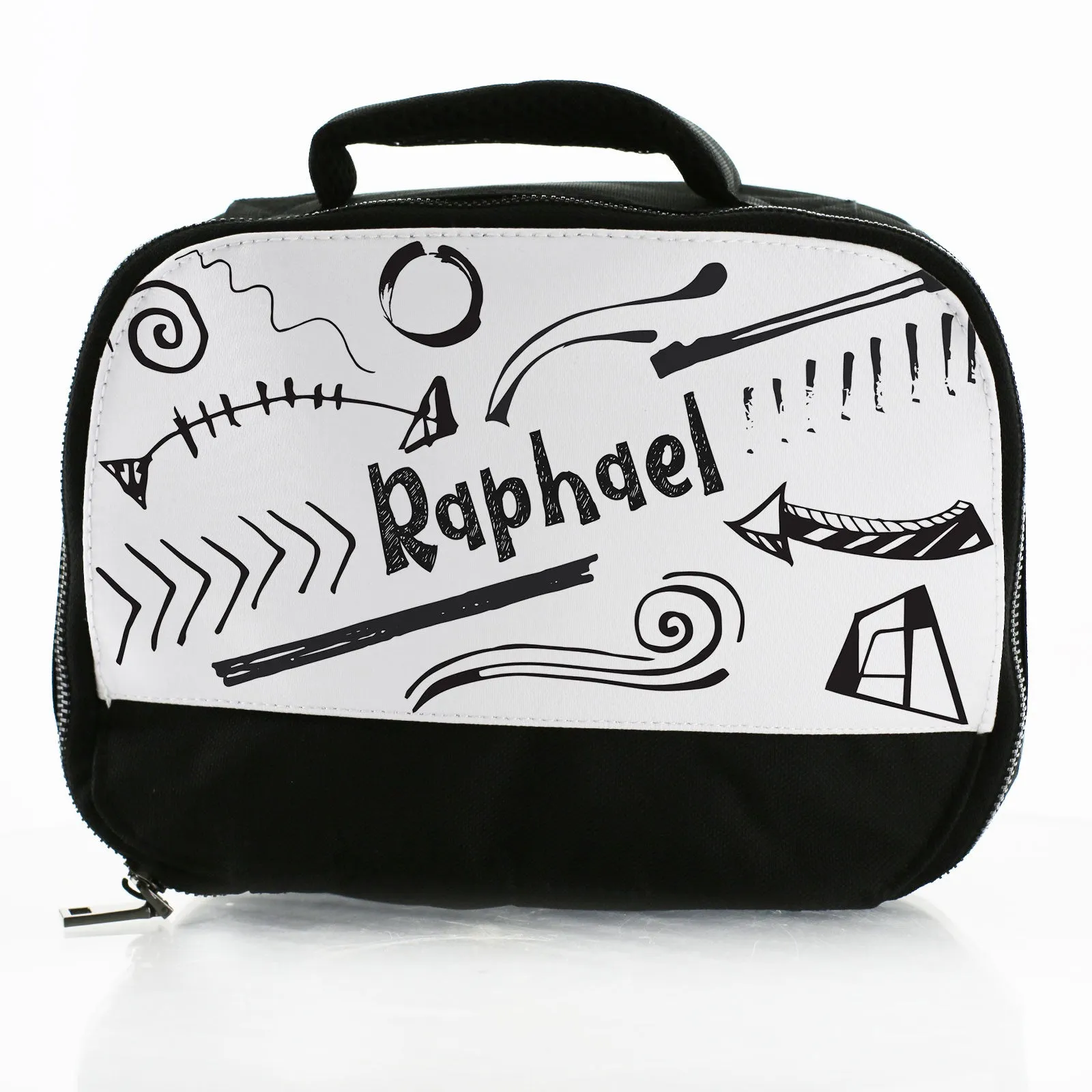 Personalised Lunch Bag with Quirky Sketching and Text