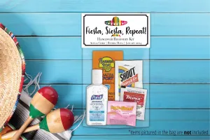Personalized Wedding Hangover Recovery Kit Bag & Topper - Fiesta