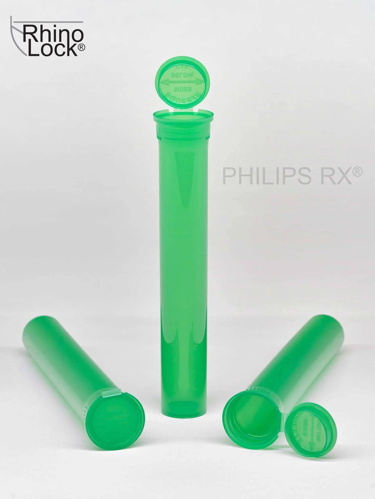 Philips RX 116mm Blunt Tube - Translucent Lime - CPSC Child Resistant - (475 Count)