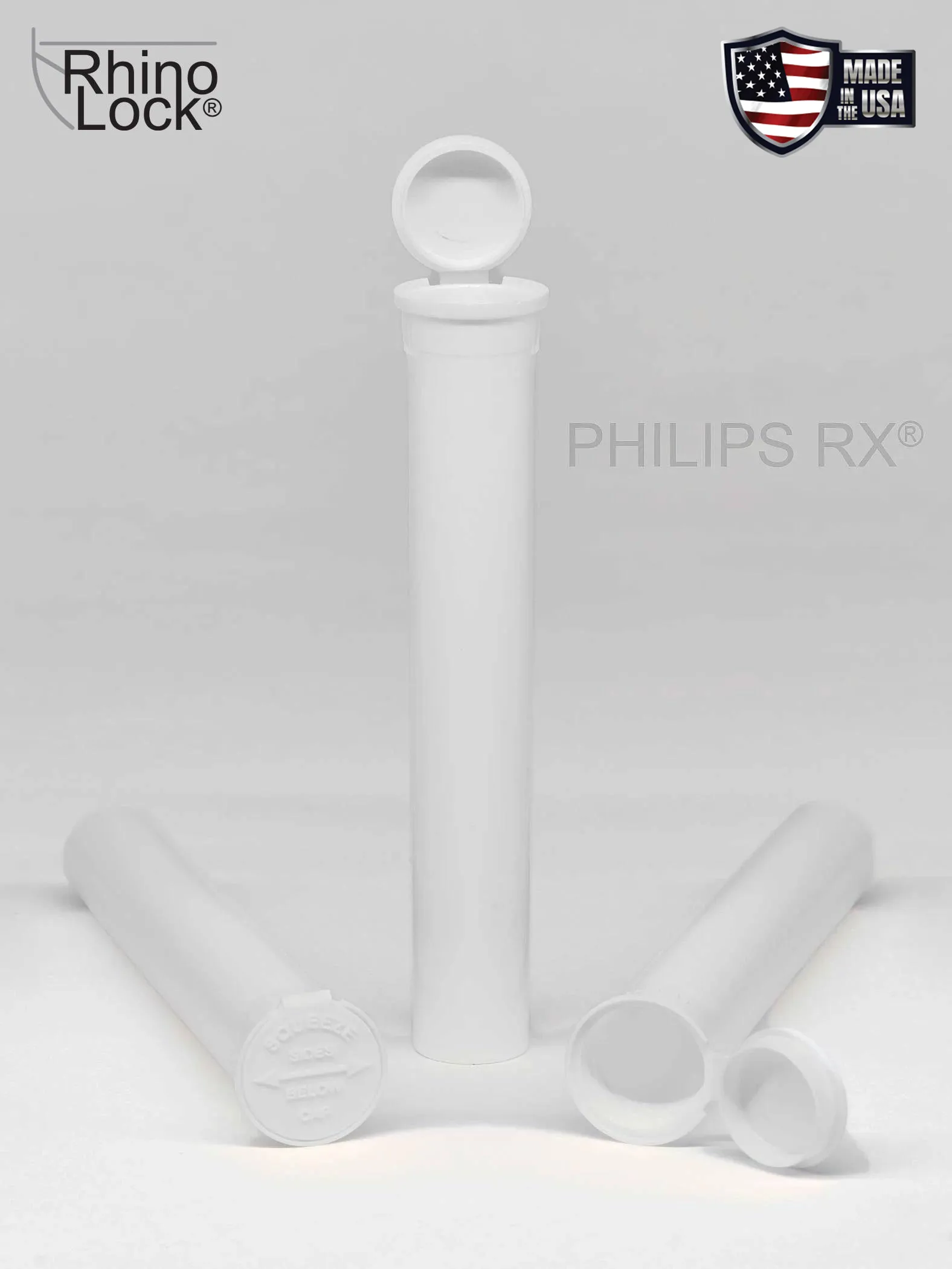 Philips RX 116mm Blunt Tube - White - CPSC Child Resistant - (475 Count)
