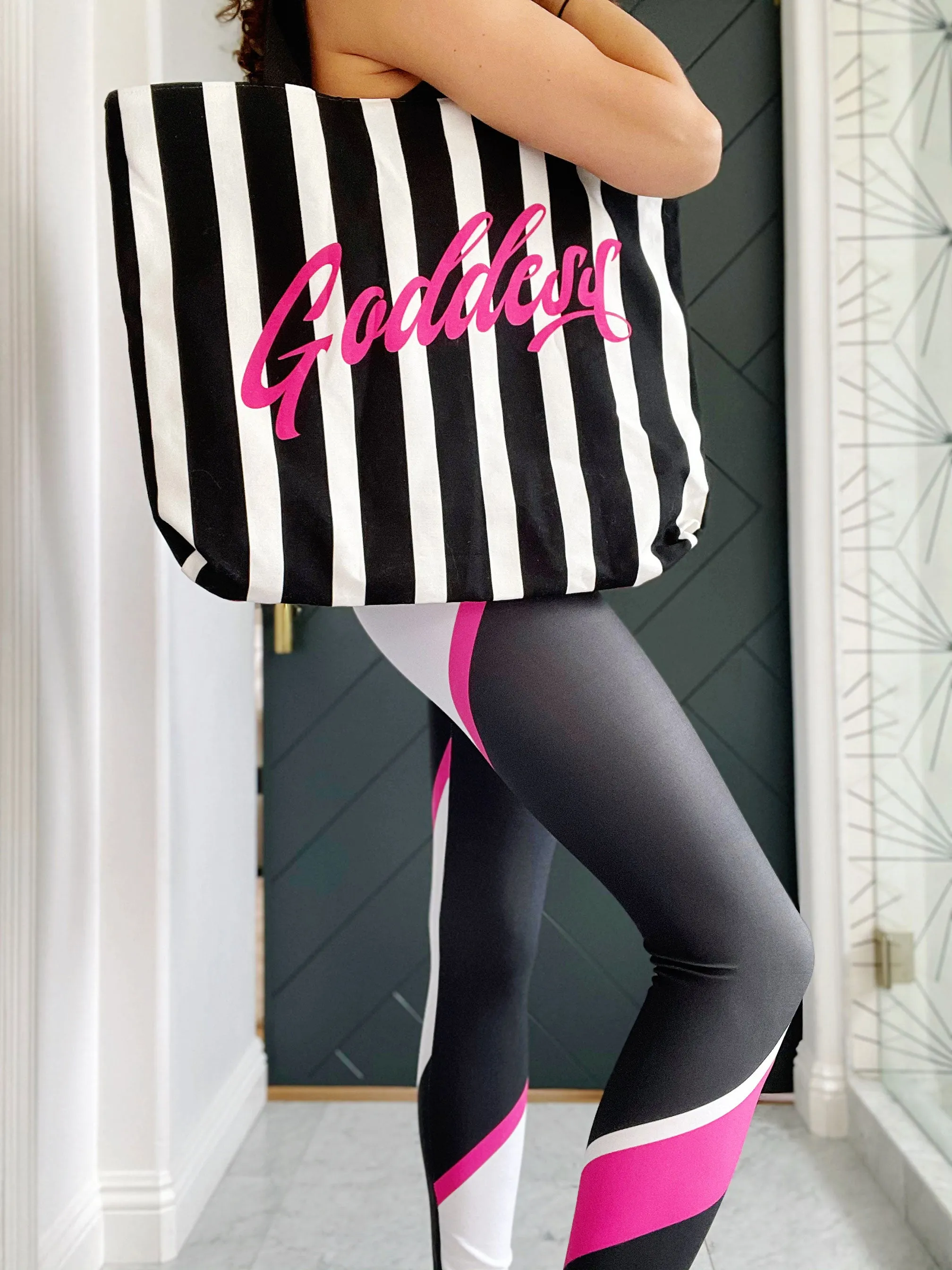 Pink & Black Signature Luxe Tote