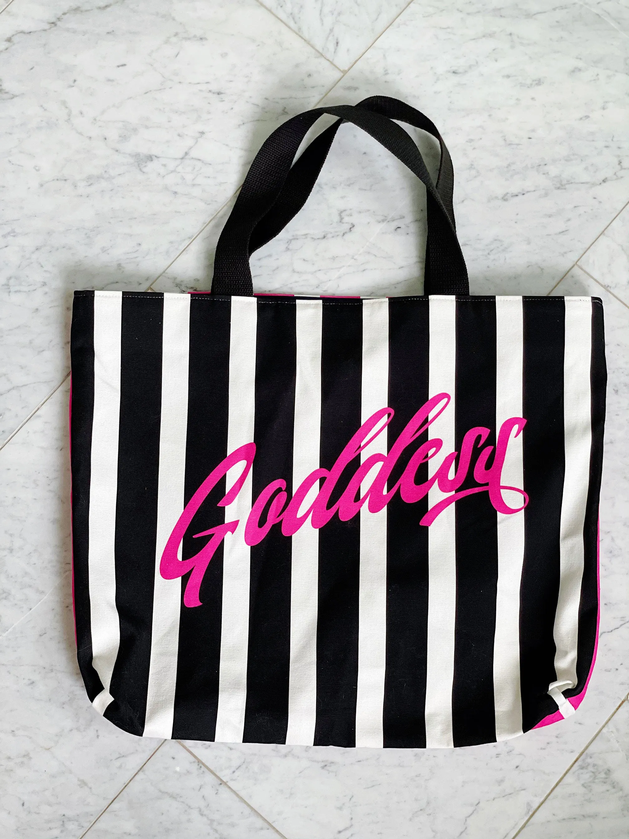 Pink & Black Signature Luxe Tote