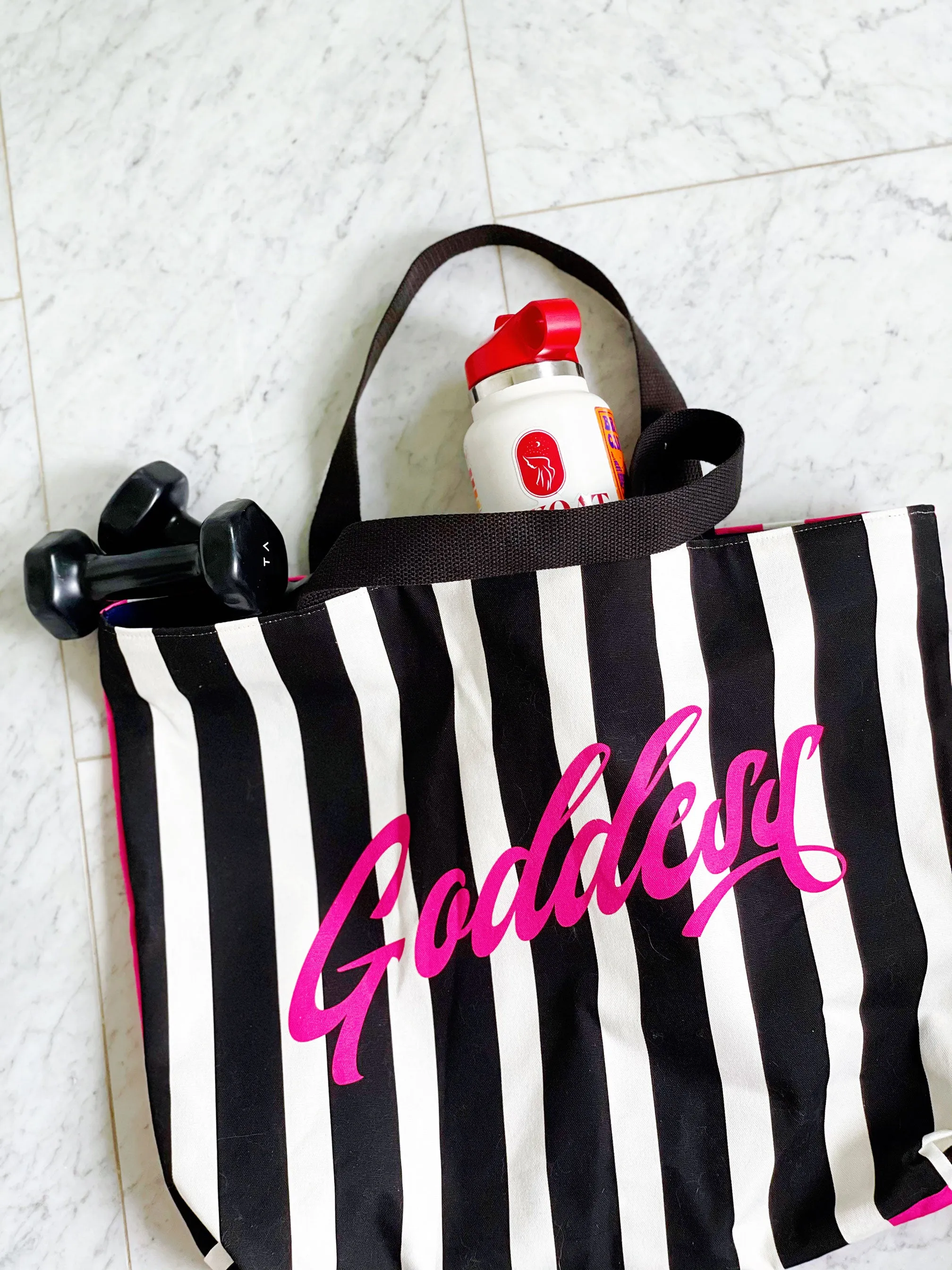 Pink & Black Signature Luxe Tote