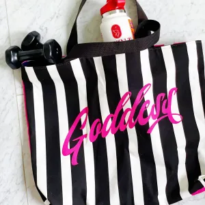 Pink & Black Signature Luxe Tote