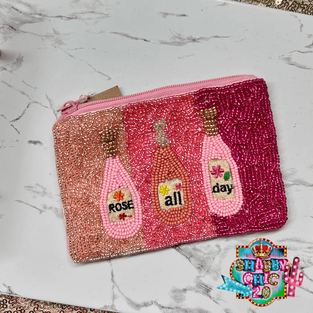 Pink Rose' All Day Beaded Bag