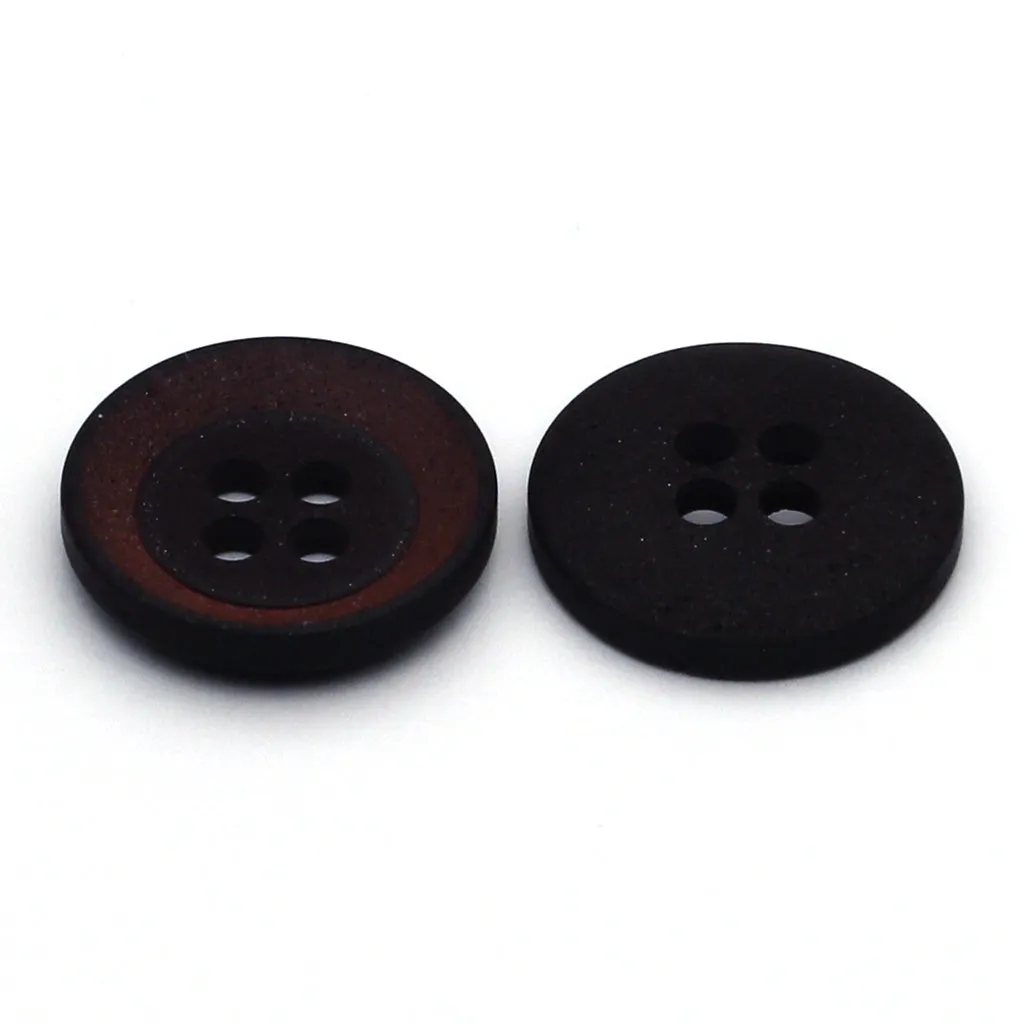 Plastic Button Red & Black