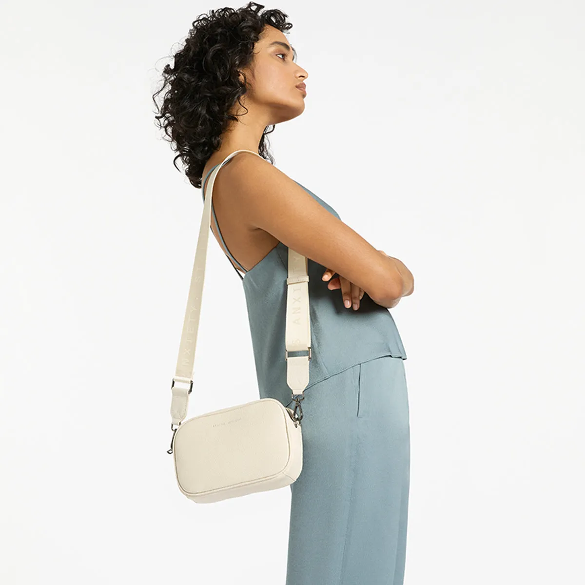 Plunder Bag With Webbed Strap - Chalk