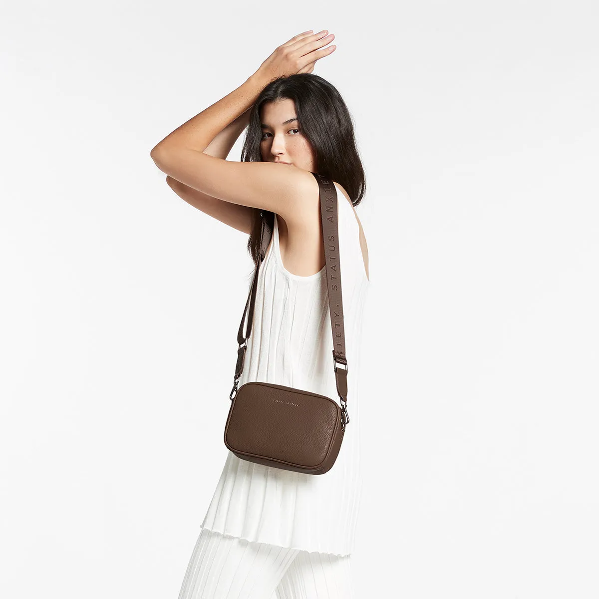 Plunder Bag With Webbed Strap - Cocoa