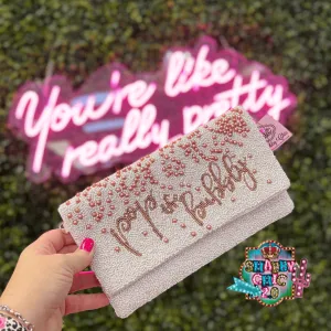 Pop the Bubbly Beaded Clutch Bag