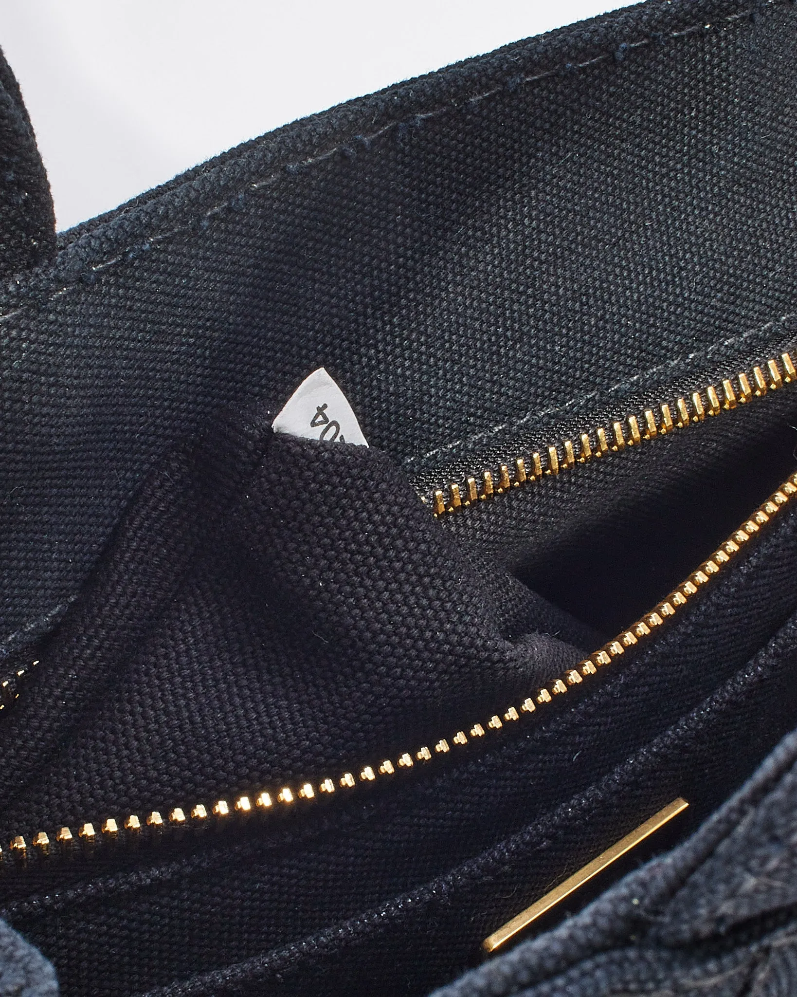 Prada Black Cotton Canvas Logo Small Canapa Tote with Strap