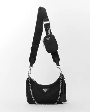 Prada Black Nylon Tessuto Re Edition 2005 Bag