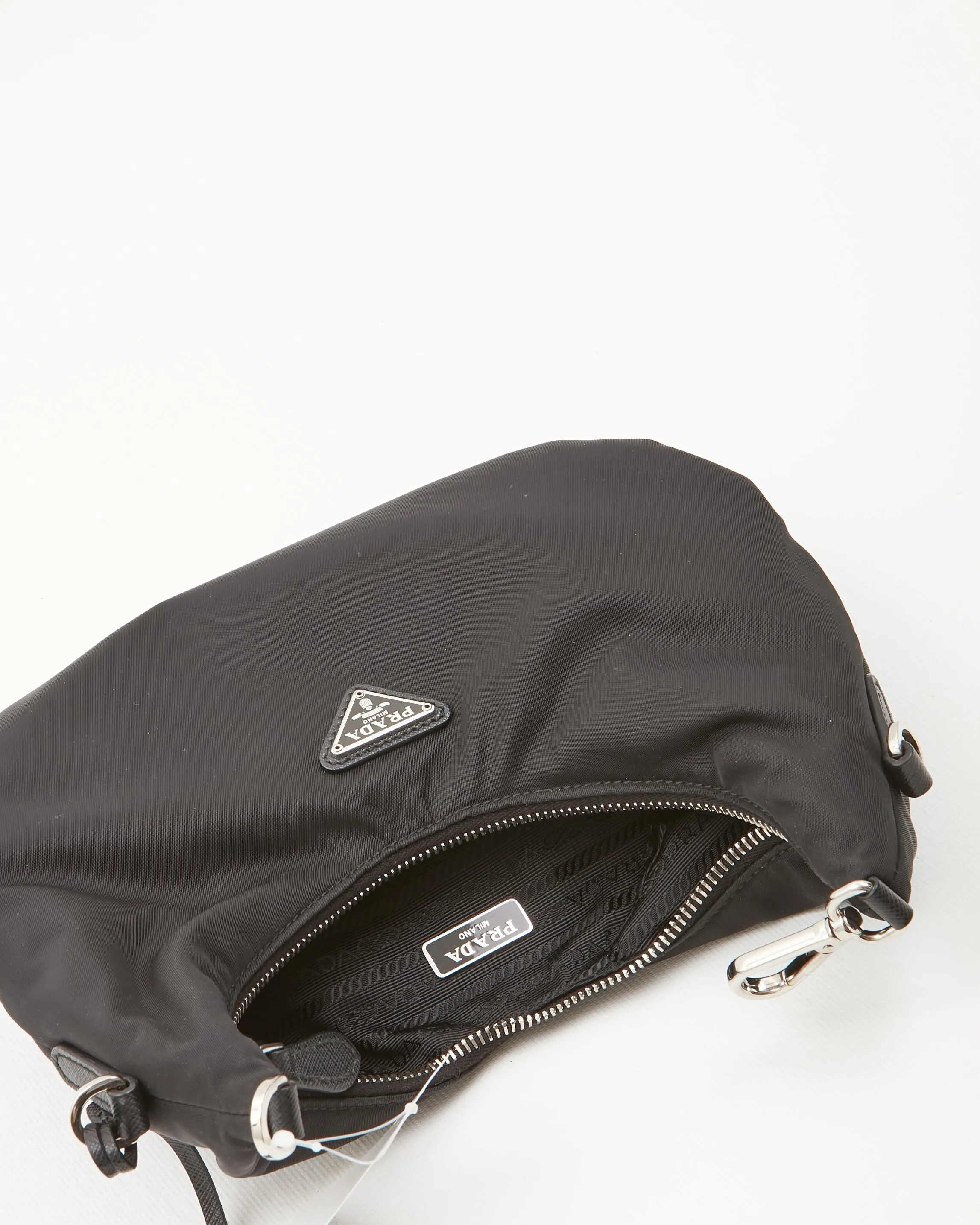 Prada Black Tessuto Nylon Re-Edition 2006 Chain Bag