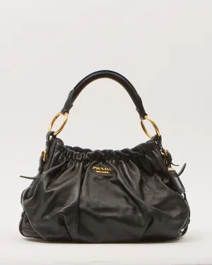 Prada Black Vitello Shoulder Bag