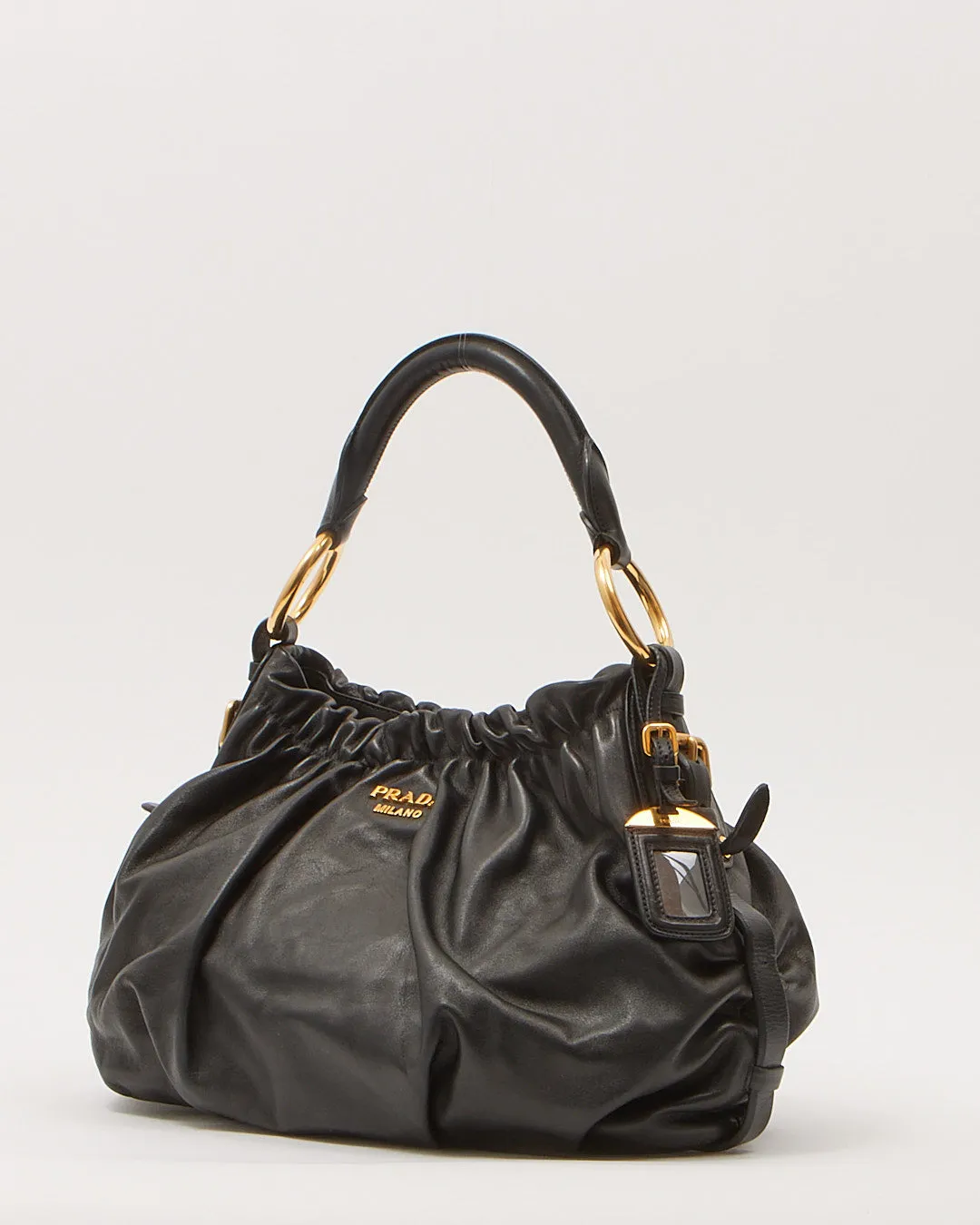 Prada Black Vitello Shoulder Bag