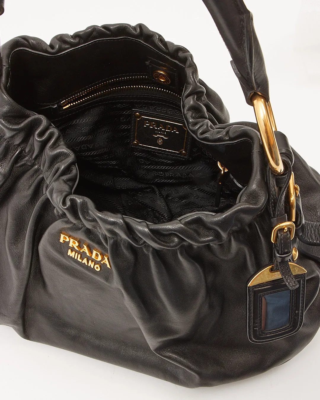 Prada Black Vitello Shoulder Bag