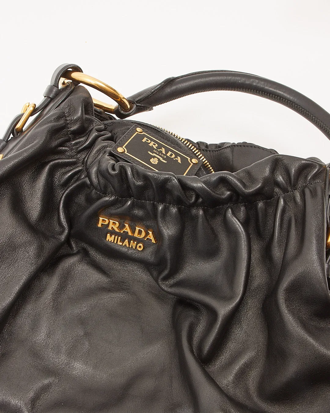 Prada Black Vitello Shoulder Bag