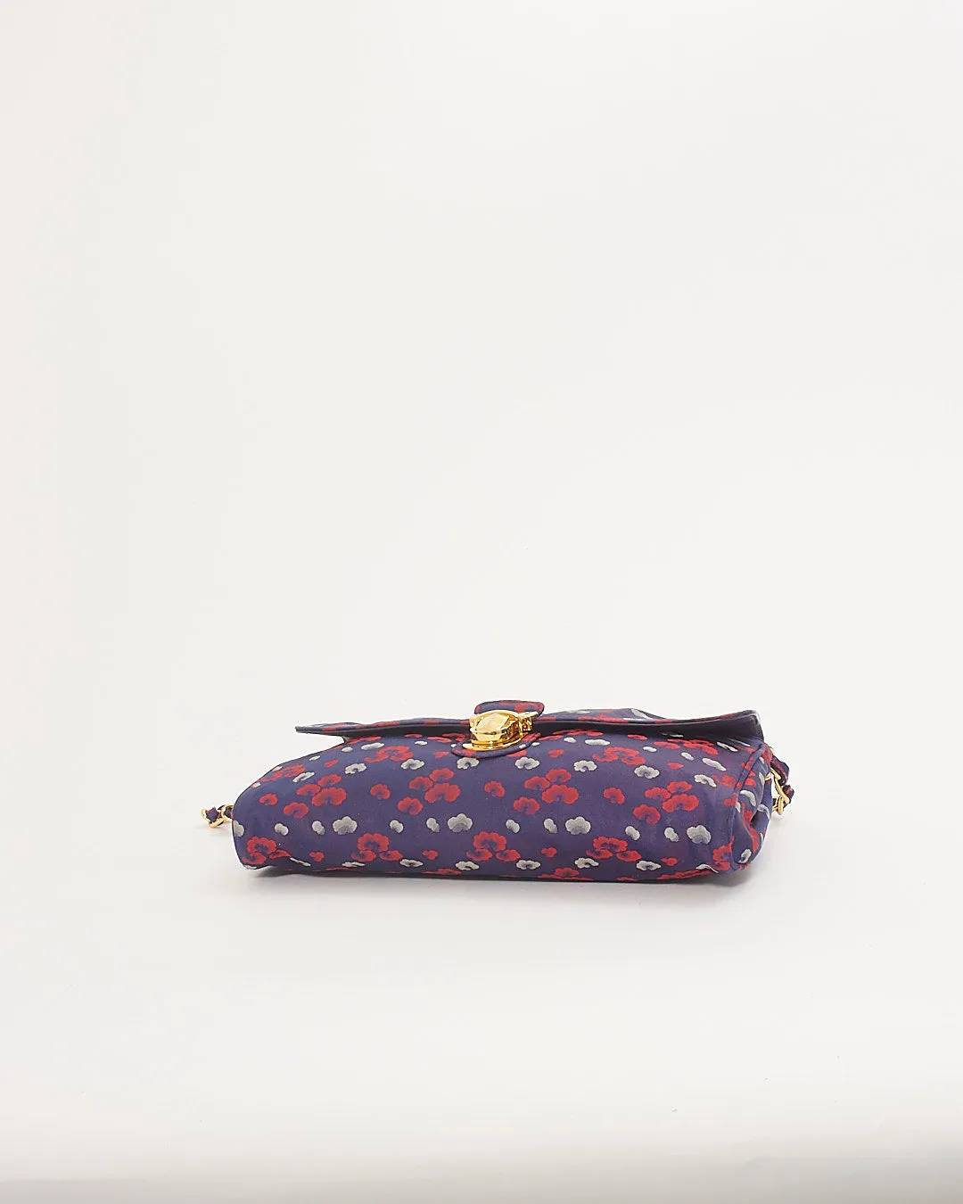 Prada Purple Floral Nylon Small Crossbody Bag