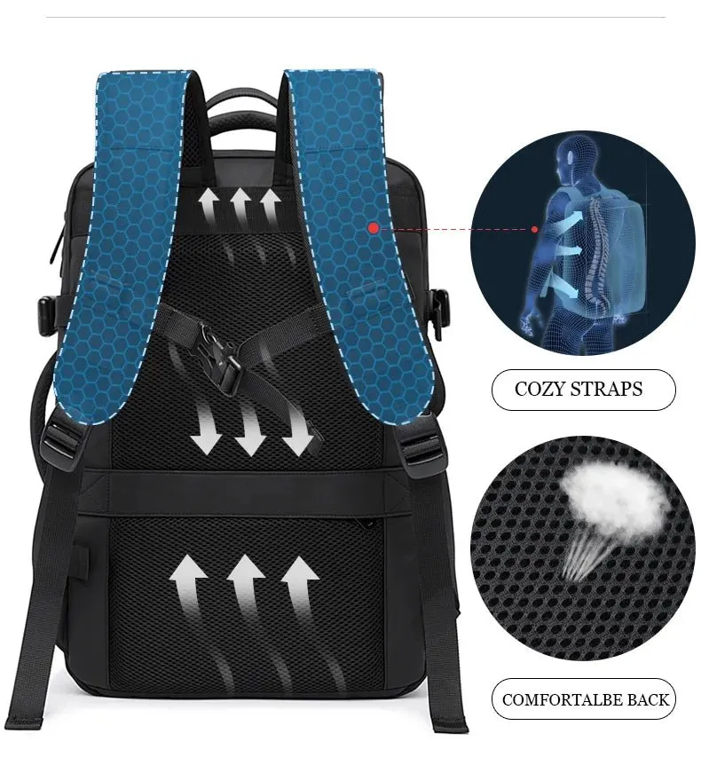 Premium Smart Travel Backpack | Anti-Theft | Waterproof | Expandable | USB Port