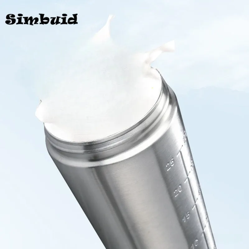 Premium Stainless Steel Protein Powder Shaker Bottle – 500ML/750ML Leak-Proof Gym Fitness Cup – Steel Ball for Smooth Mixing – Ideal for Whey Shakes & Sports Drinks – Durable & Easy to Clean