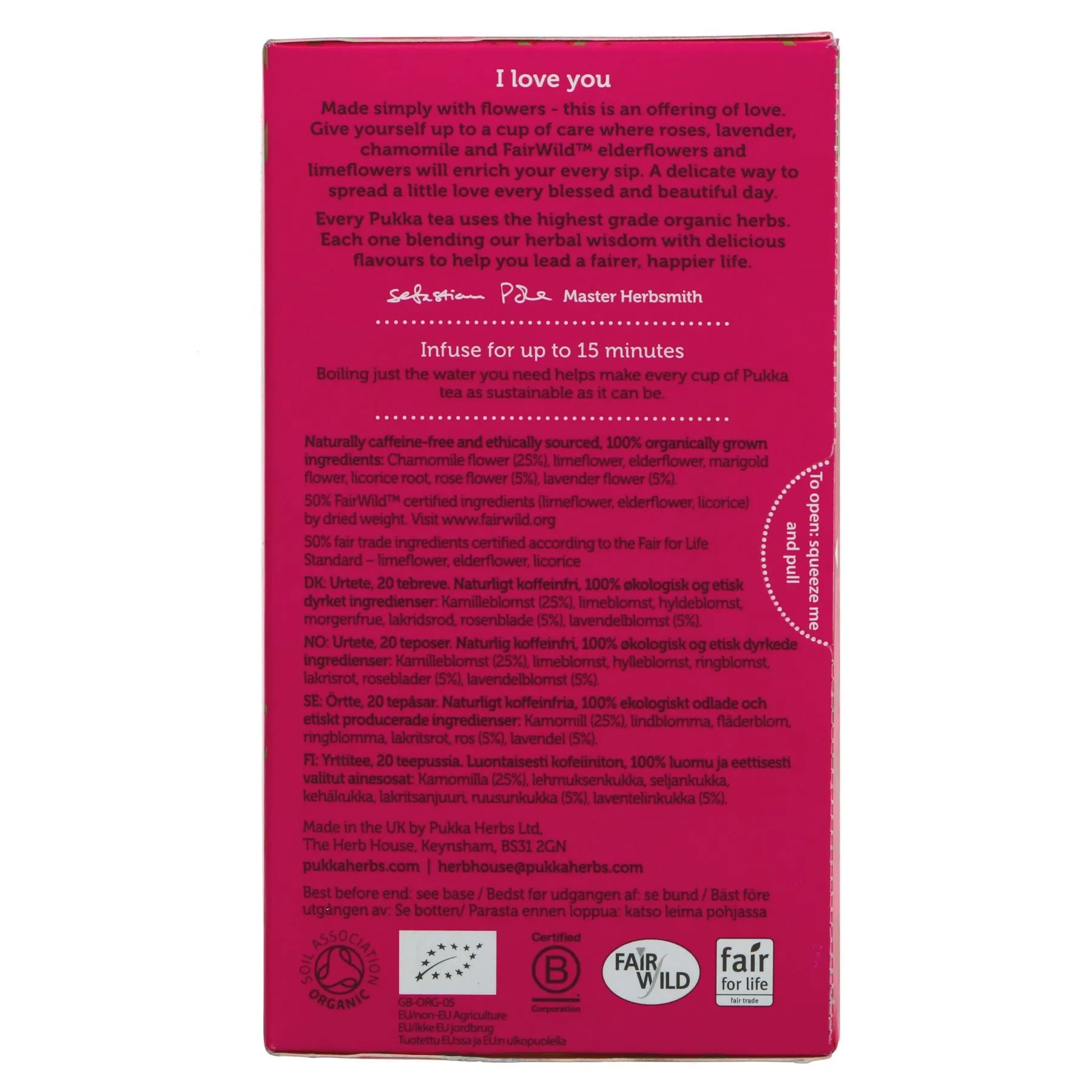 Pukka | Love - rose, camomile, lavender | 20 bags