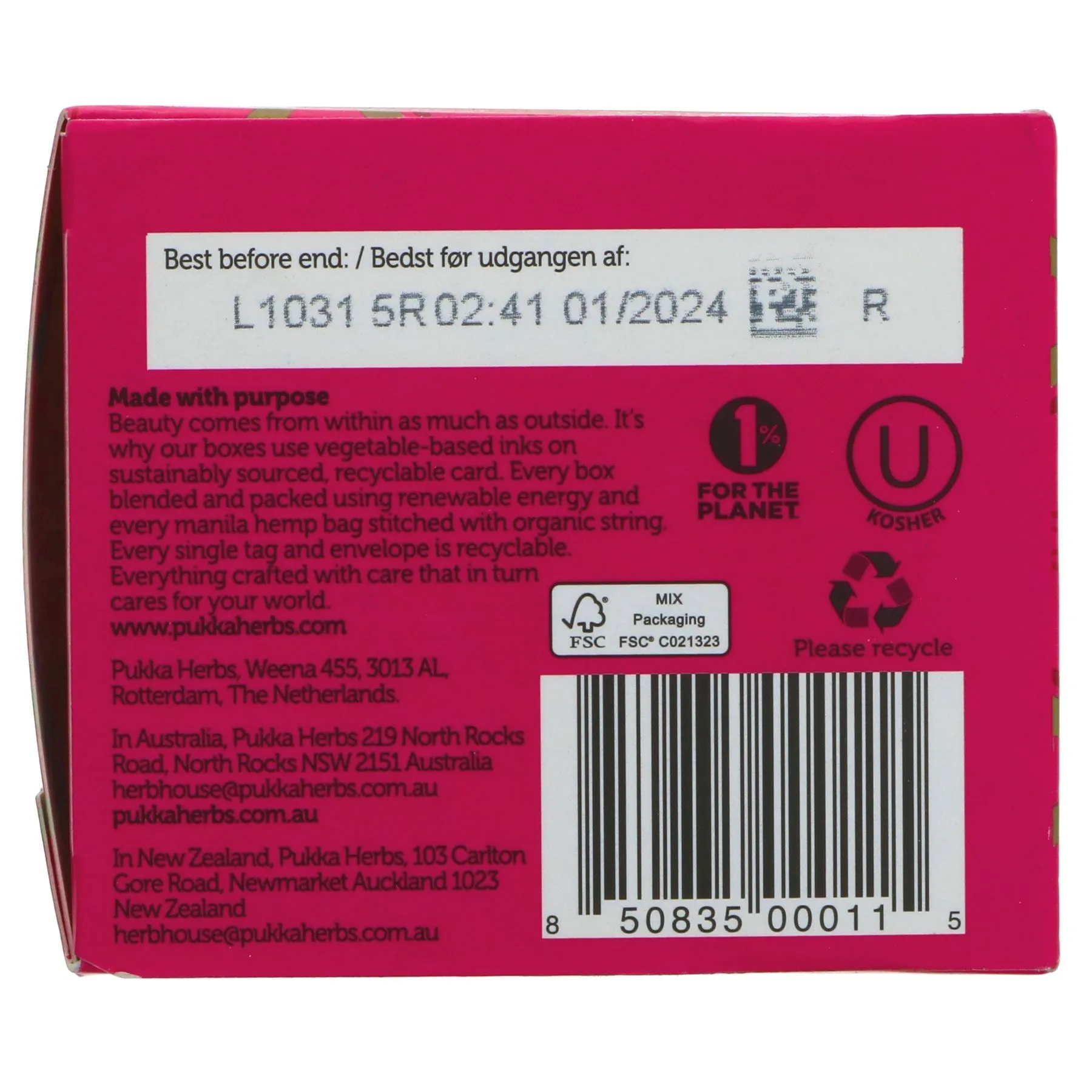 Pukka | Love - rose, camomile, lavender | 20 bags