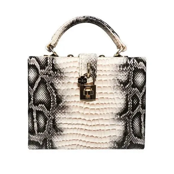 Python Print Handbag - Trendy Snake Bag