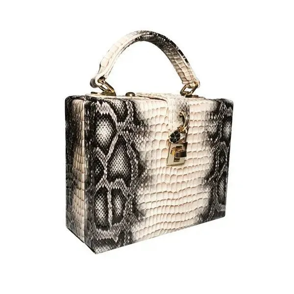 Python Print Handbag - Trendy Snake Bag