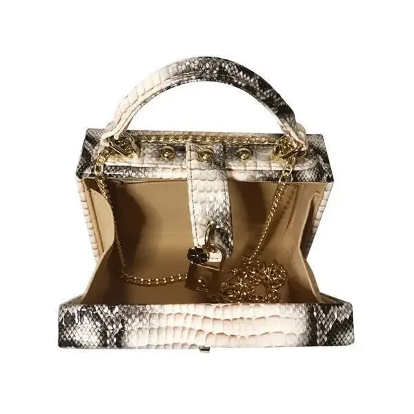Python Print Handbag - Trendy Snake Bag