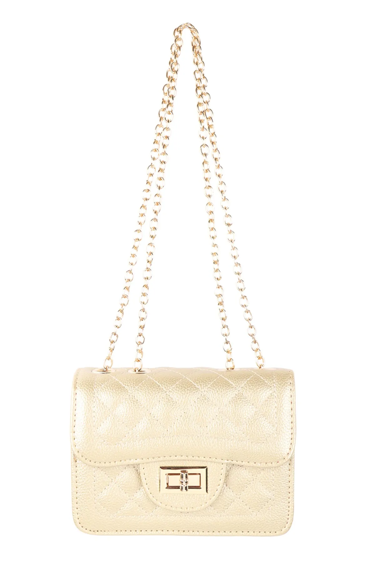 QUILTED DIAMOND LEATHER CROSS BODY BAG