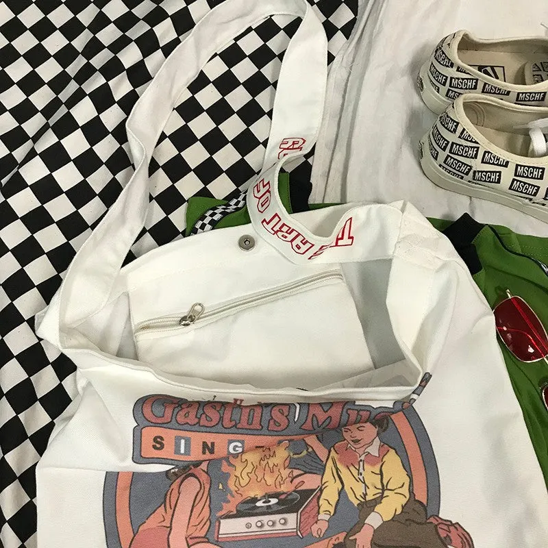 "ART ILLUSTRATION CANVAS" BAG K110503
