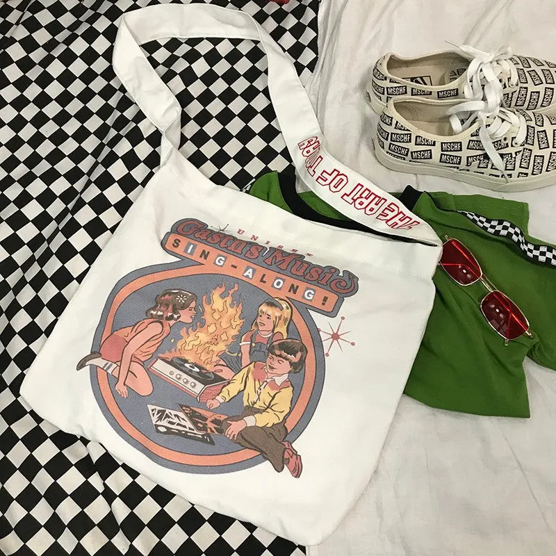 "ART ILLUSTRATION CANVAS" BAG K110503