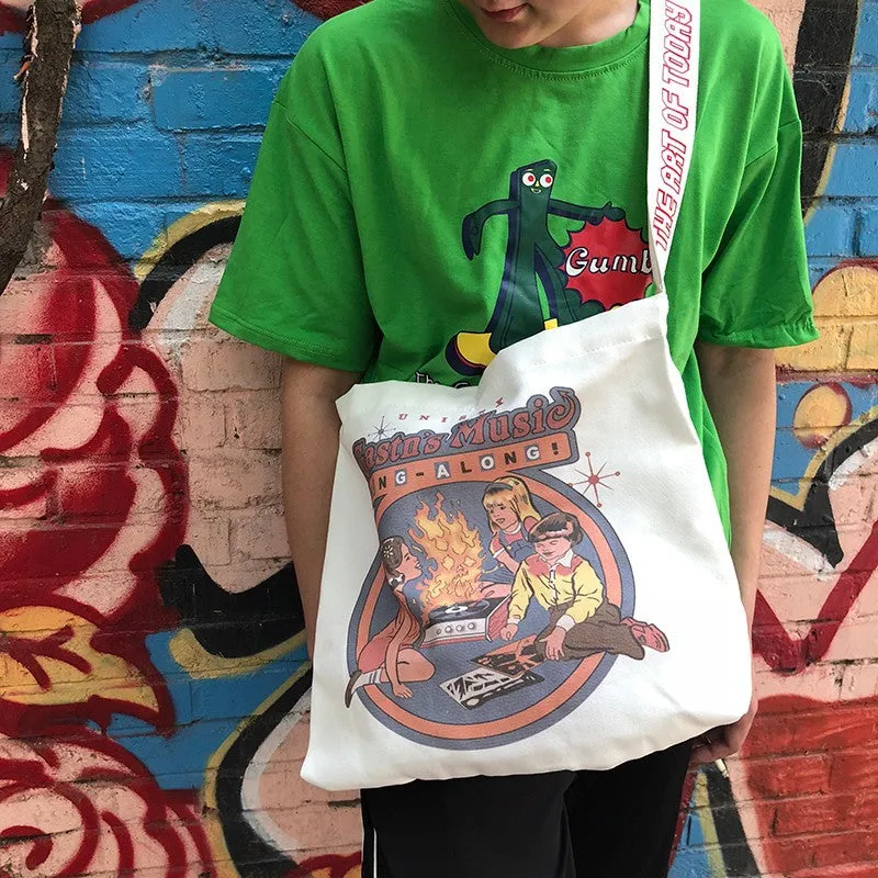 "ART ILLUSTRATION CANVAS" BAG K110503