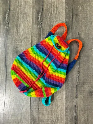 Rainbow Crochet Rucksack