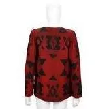 Ralph Lauren Red & Black Beaded Jacket | US 4