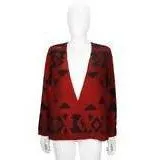 Ralph Lauren Red & Black Beaded Jacket | US 4